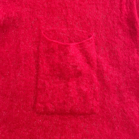 Sarah Pacini Red Mohair Merino Scarf - Made in Italy - Picture 8 of 9